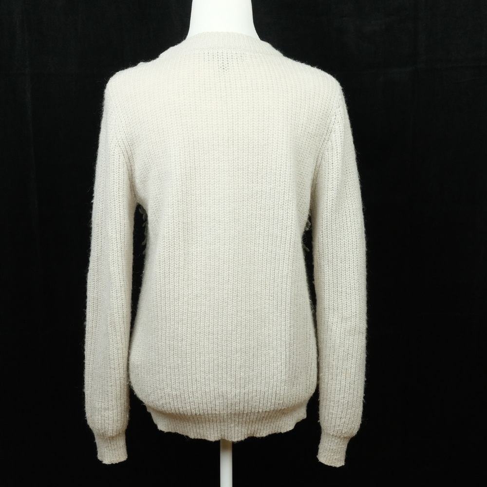 Banana republic fringe wool mohair blend crew neck pull over sweater. Size S - Picture 7 of 8